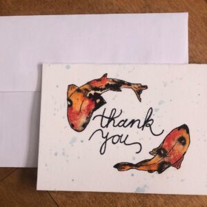 [6 Cards] Swimming Fish Thank You Cards