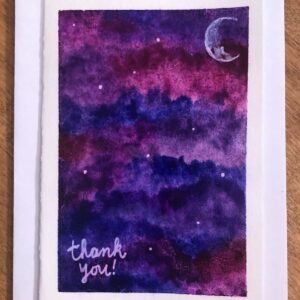 [6 Cards] Moon Sky Thank You Cards