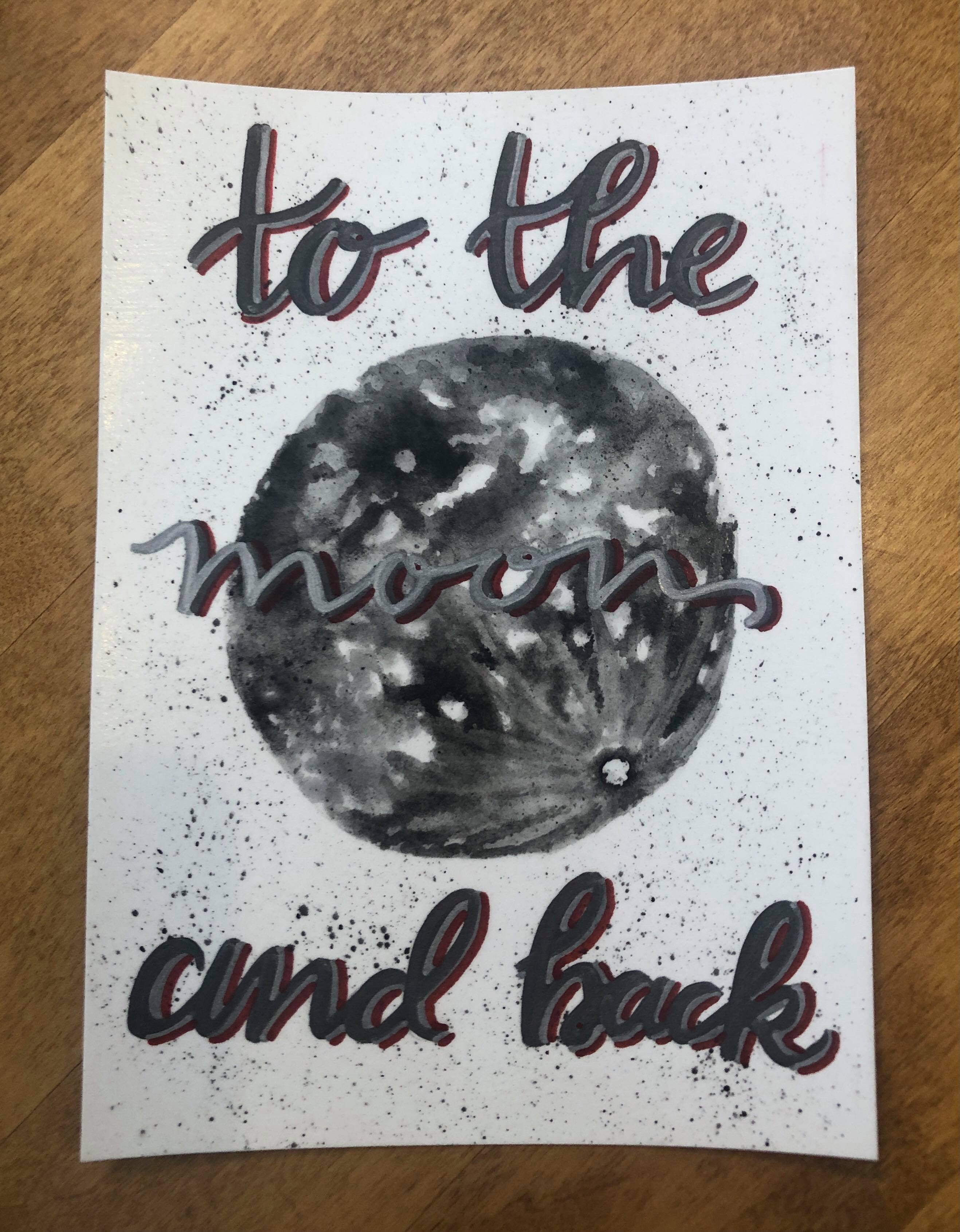 [6 Cards] "To the Moon and Back" Cards