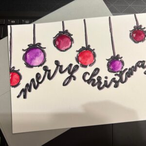 [6 Cards] Glass Ornaments Cards